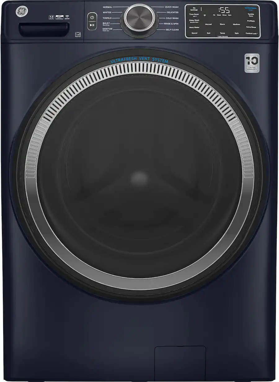GE 4.8 Cu. Ft. High Efficiency Stackable Smart Front Load Washer w ...