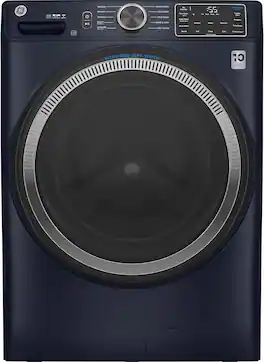 GE - 4.8 Cu. Ft. High-Efficiency Stackable Smart Front Load Washer w/ Odorblock Ultra Fresh Vent System & Microban Technology - Sapphire Blue