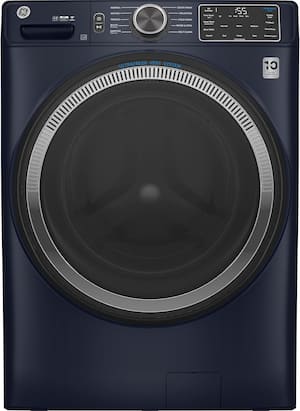 GE - 4.8 Cu. Ft. High-Efficiency Stackable Smart Front Load Washer w/ Odorblock Ultra Fresh Vent System & Microban Technology - Sapphire Blue