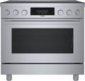 Bosch - 800 Series 36 in. Wide 3.7 Cu. Ft. Freestanding Electric Induction Range with 5 Elements and Industrial Design - Stainless Steel