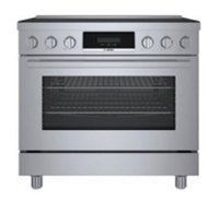 Bosch - 800 Series 3.7 Cu. Ft. Freestanding Electric Induction Industrial Style Range - Stainless Steel - Front_Zoom