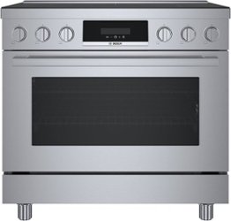 Bosch - 800 Series 3.7 Cu. Ft. Freestanding Electric Induction Industrial Style Range - Stainless steel - Front_Zoom