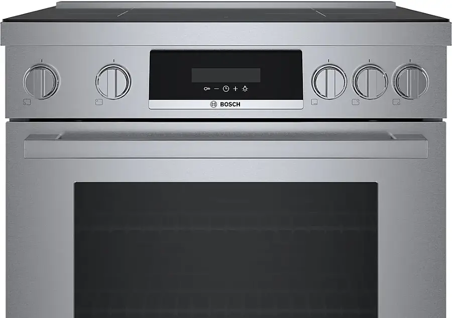 Alt View 12. Bosch - 800 Series 3.9 Cu. Ft. Freestanding Electric Induction Industrial Style Range - Stainless Steel.