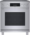 Bosch - 800 Series 30 in. Wide 3.7 Cu. Ft. Freestanding Electric Induction Range with 4 Elements and Industrial Design - Stainless Steel