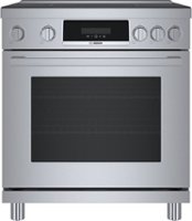 Bosch - 800 Series 3.9 Cu. Ft. Freestanding Electric Induction Industrial Style Range - Stainless Steel - Front_Zoom