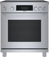 Bosch - 800 Series 3.9 Cu. Ft. Freestanding Electric Induction Industrial Style Range - Stainless steel - Front_Zoom