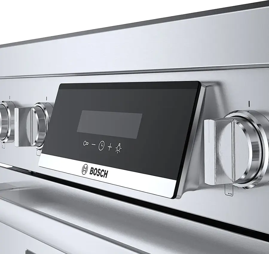 Alt View 13. Bosch - 800 Series 3.9 Cu. Ft. Freestanding Electric Induction Industrial Style Range - Stainless Steel.