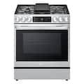 LG - 30-in Wide 6.3 Cu. Ft. Smart Slide-in Dual Fuel True Convection Range with 5 Burners, EasyClean and Air Fry - Stainless Steel