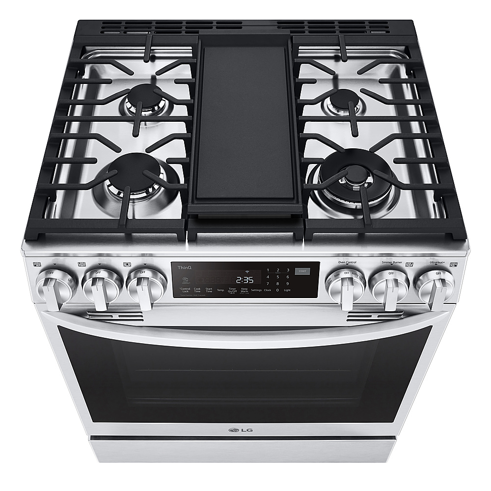 LG 30 in. 6.3 cu. ft. Smart Air Fry Convection Oven Slide-In Dual