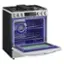 Left. LG - 6.3 Cu. Ft. Smart Slide-in Dual Fuel True Convection Range with EasyClean and Air Fry - PrintProof Stainless Steel.
