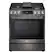 Front. LG - 6.3 Cu. Ft. Smart Slide-in Dual Fuel True Convection Range with EasyClean and Air Fry - PrintProof Black Stainless Steel.