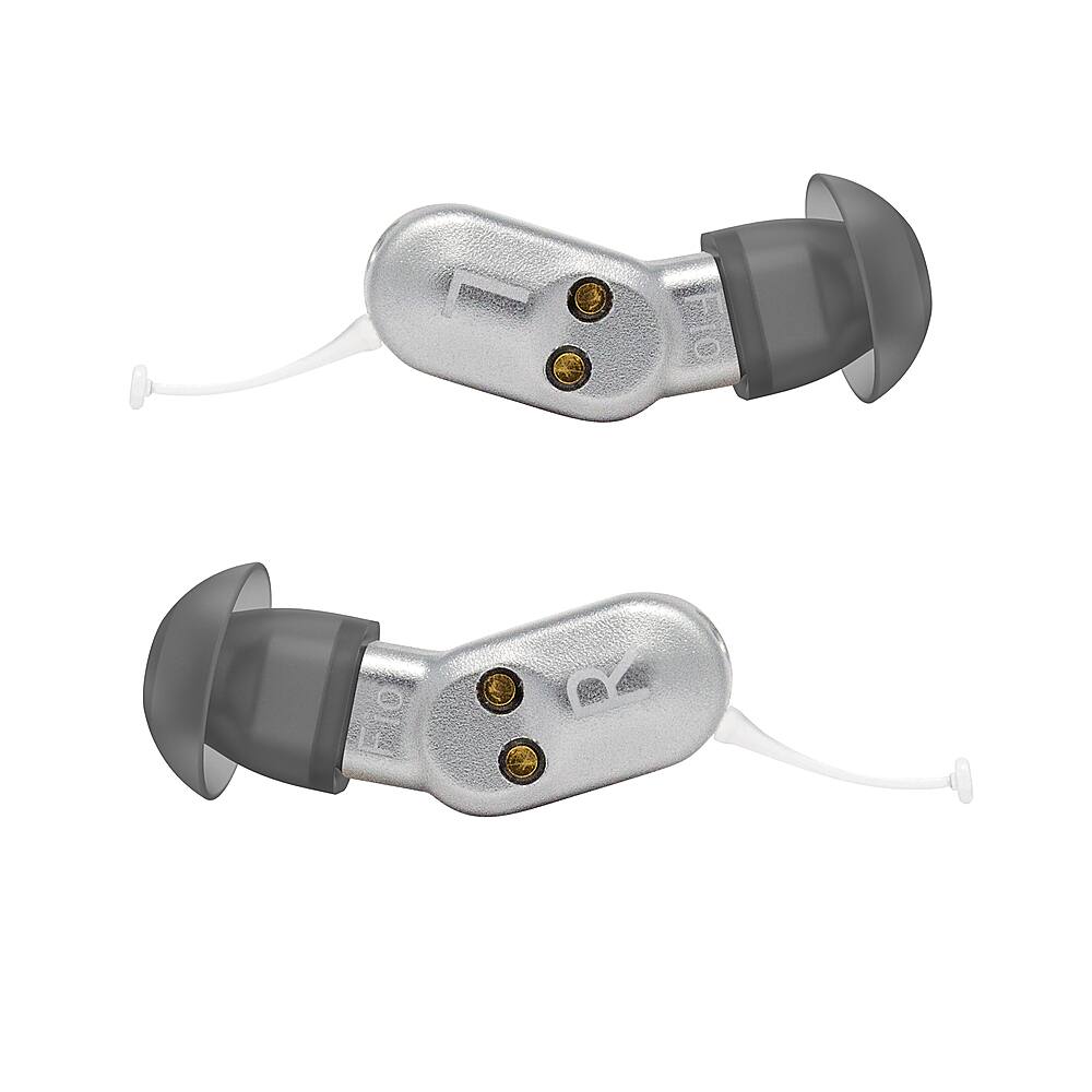 Angle View: Lucid Hearing - fio In-Canal, Rechargeable Hearing Aids - Anodized Aluminum