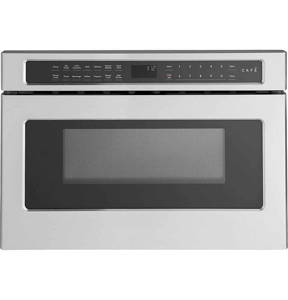 Café - 1.2 Cu. Ft. Built-In Drawer Microwave with Sensor Cook and Sensor Reheat - Stainless Steel - Front_Zoom