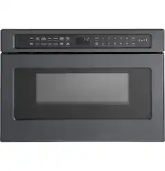 Café - 1.2 Cu. Ft. Built-In Microwave Drawer Oven with Sensor Cooking and Glass Touch Controls - Matte Black - Front_Zoom