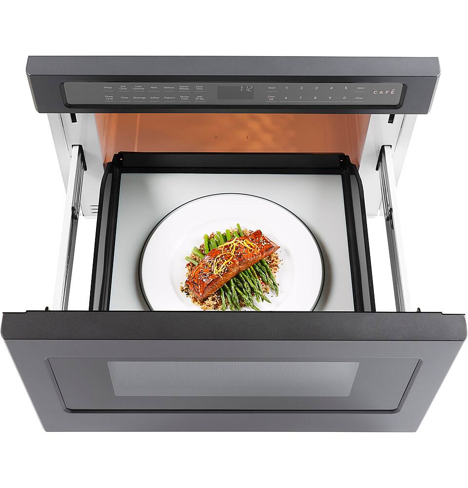 Alt View 13. Café - 1.2 Cu. Ft. Built-In Microwave Drawer Oven with Sensor Cook - Matte Black.