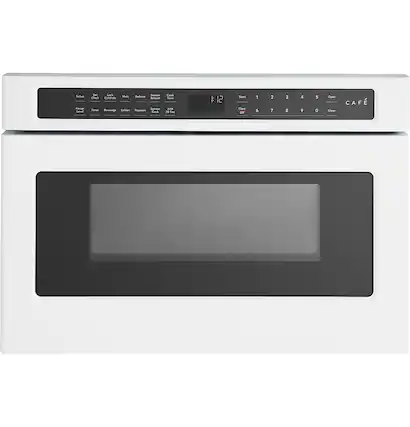 Front. Café - 1.2 Cu. Ft. Built-In Microwave Drawer Oven with Sensor Cook - Matte White.