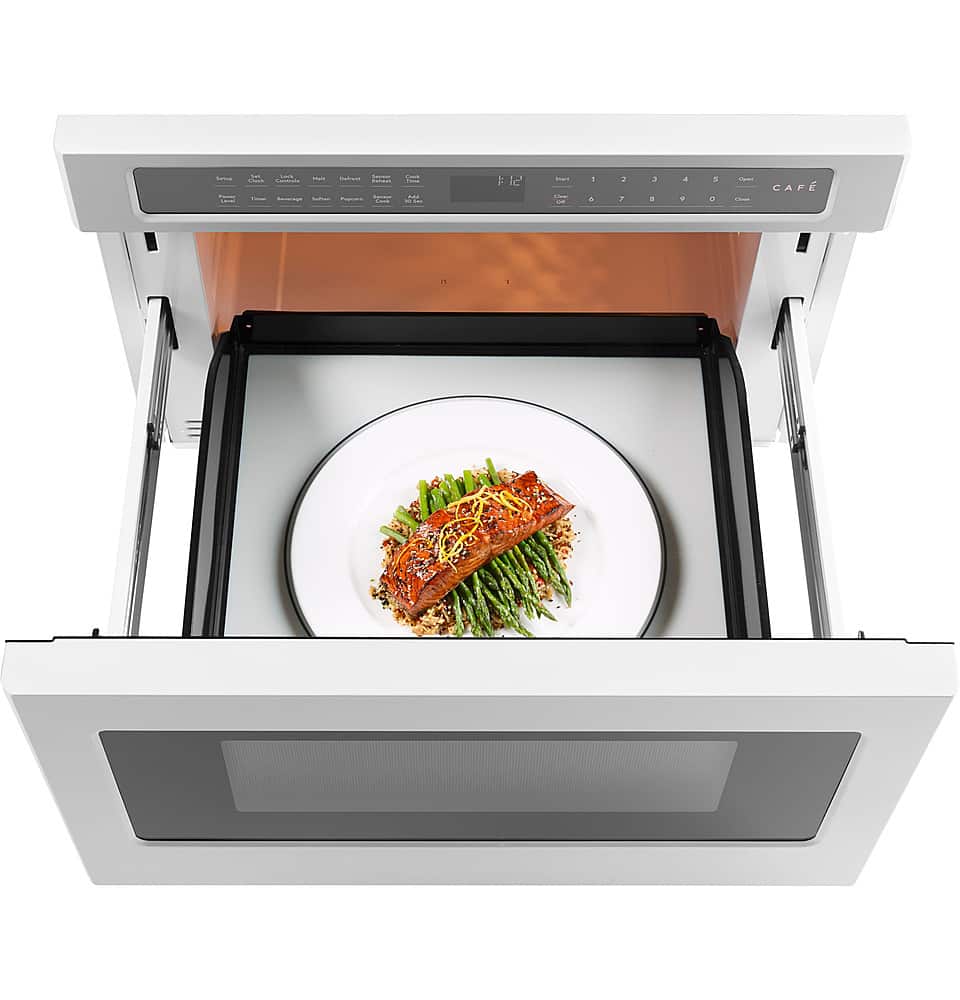 Alt View 13. Café - 1.2 Cu. Ft. Built-In Microwave Drawer Oven with Sensor Cook - Matte White.