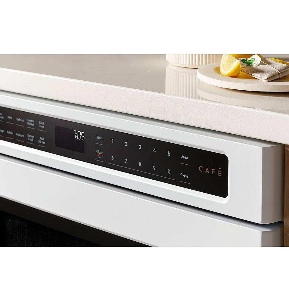 Alt View 15. Café - 1.2 Cu. Ft. Built-In Microwave Drawer Oven with Sensor Cook - Matte White.