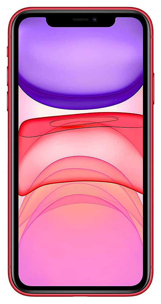 Alt View 1. Apple - Pre-Owned iPhone 11 128GB (Unlocked) - Red.