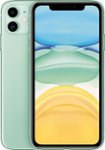 Front. Apple - Pre-Owned iPhone 11 128GB (Unlocked) - Green.