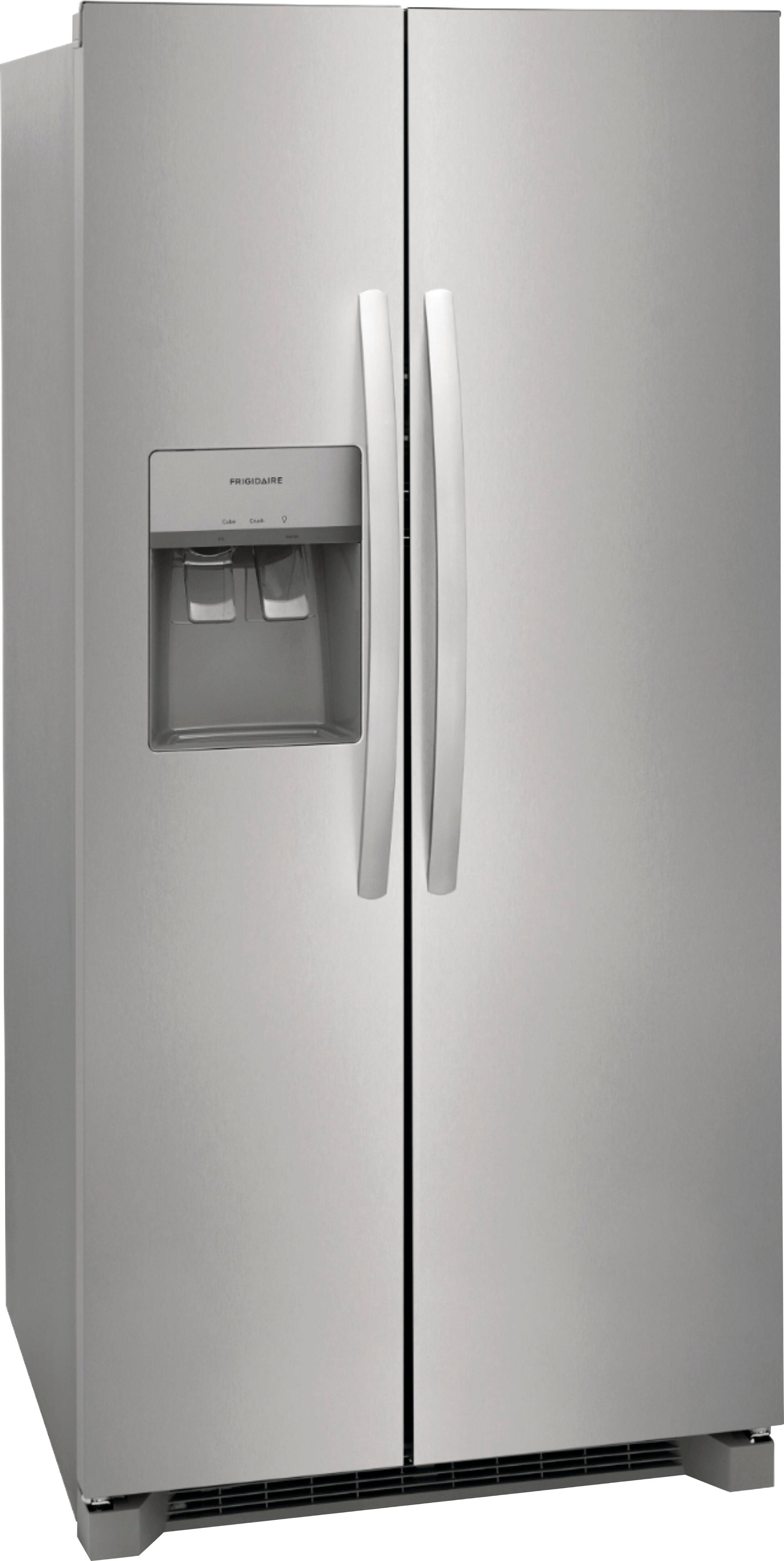 Angle. Frigidaire - 22.3 Cu. Ft. Side-by-Side Refrigerator - Stainless Steel.