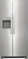 Frigidaire - 33 in. Wide 22.3 Cu. Ft. Side-by-Side Refrigerator - Stainless Steel - Front_Zoom