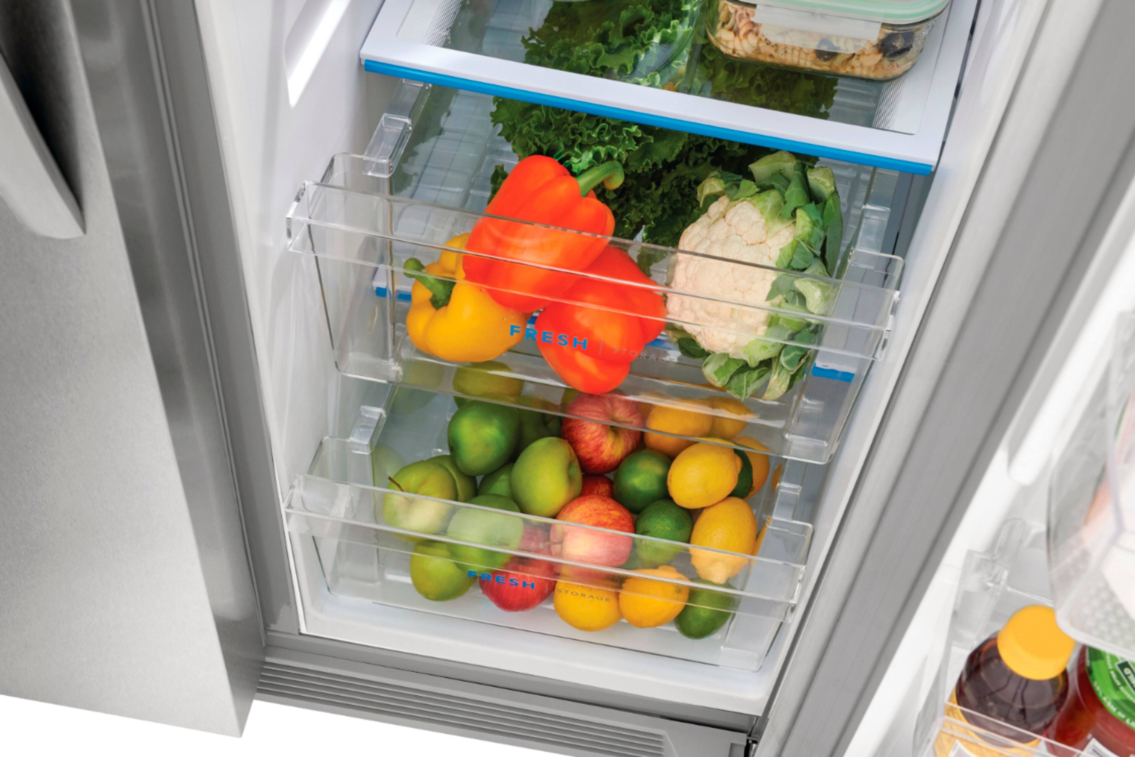 Alt View 3. Frigidaire - 22.3 Cu. Ft. Side-by-Side Refrigerator - Stainless Steel.
