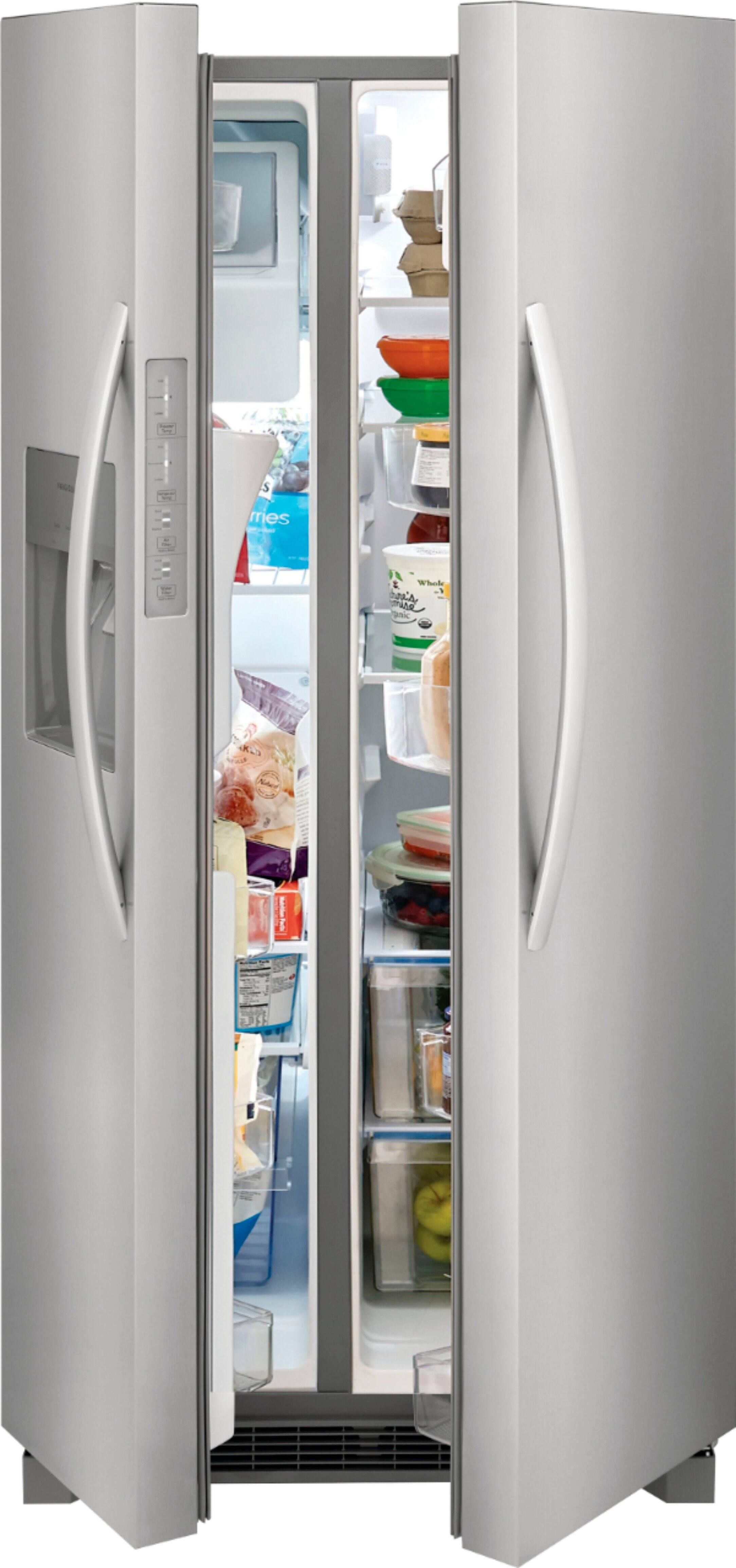 Alt View 4. Frigidaire - 22.3 Cu. Ft. Side-by-Side Refrigerator - Stainless Steel.