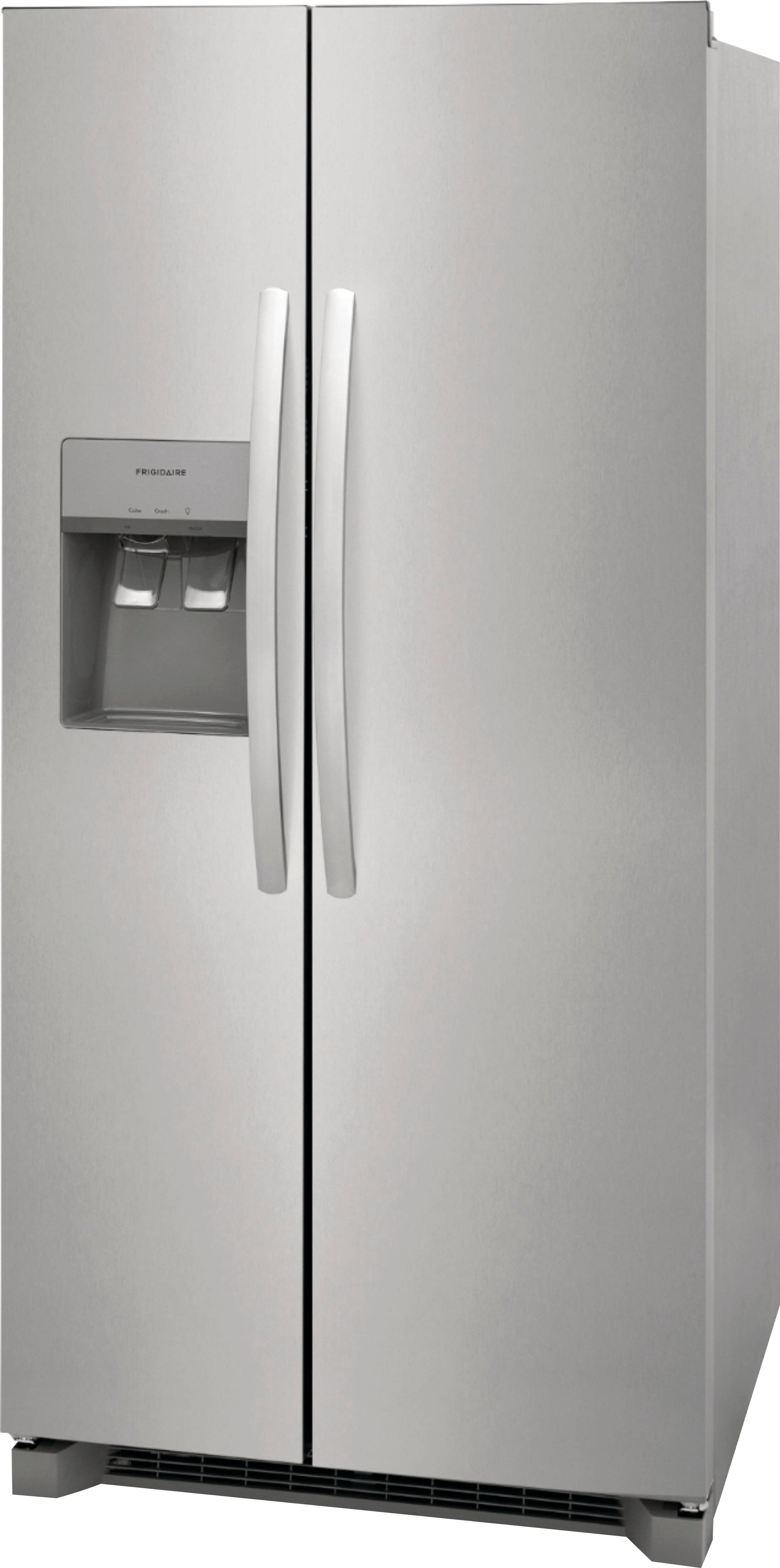 Left. Frigidaire - 22.3 Cu. Ft. Side-by-Side Refrigerator - Stainless Steel.