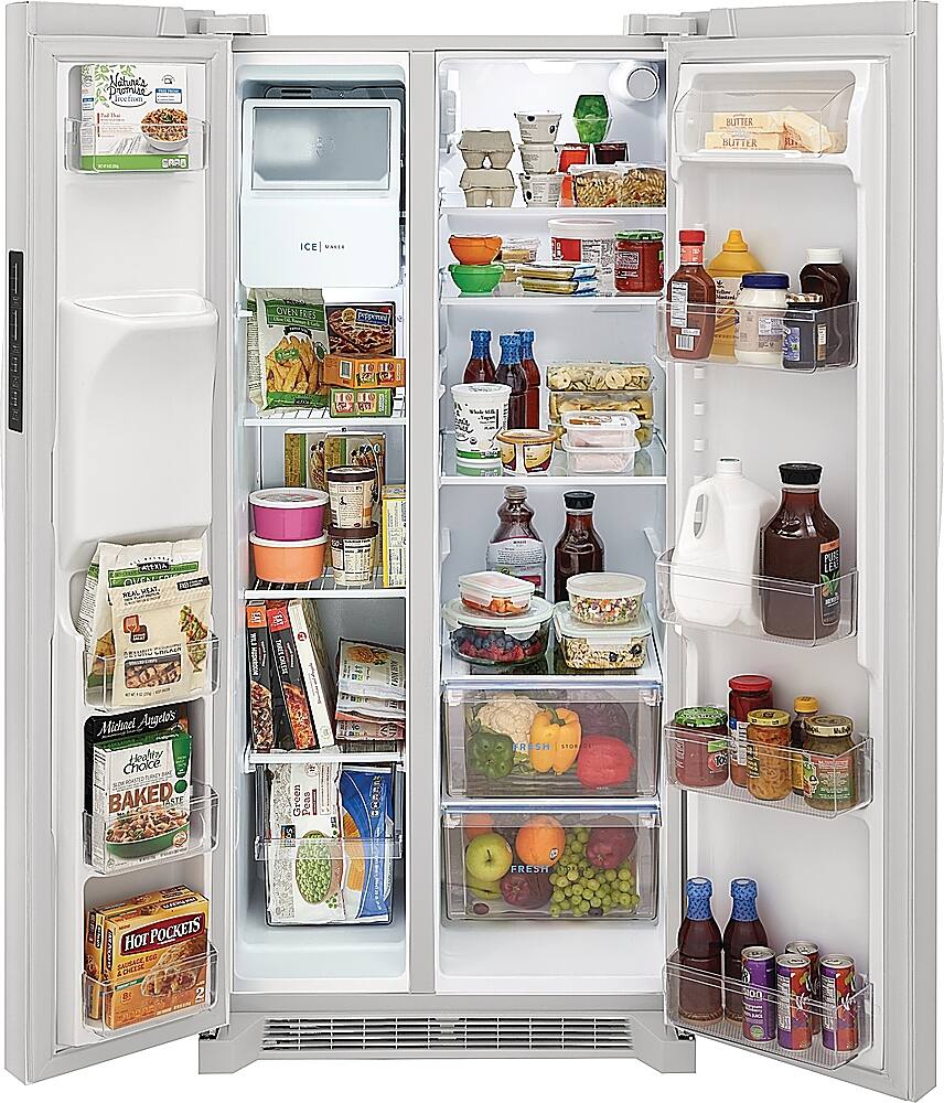 Alt View 2. Frigidaire - 22.3 Cu. Ft. Side-by-Side Refrigerator - White.