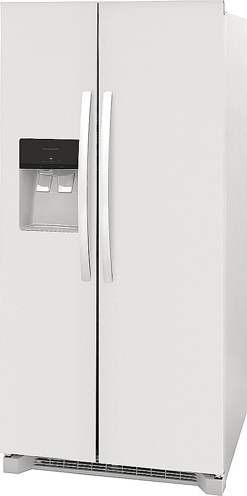 Left View: Frigidaire - 22.3 Cu. Ft. Side-by-Side Refrigerator - White