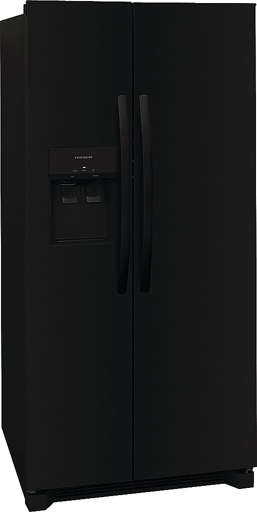 Angle. Frigidaire - 22.3 Cu. Ft. Side-by-Side Refrigerator - Black.