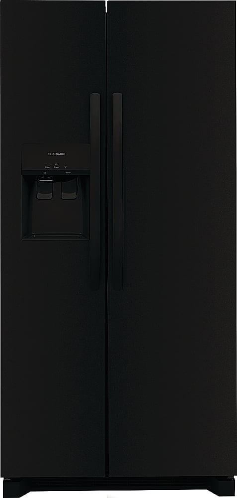 Front. Frigidaire - 22.3 Cu. Ft. Side-by-Side Refrigerator - Black.