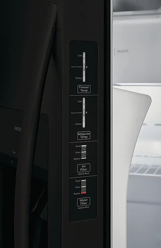 Alt View 11. Frigidaire - 22.3 Cu. Ft. Side-by-Side Refrigerator - Black.