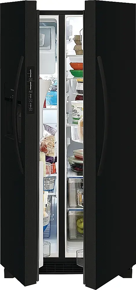 Alt View 4. Frigidaire - 22.3 Cu. Ft. Side-by-Side Refrigerator - Black.