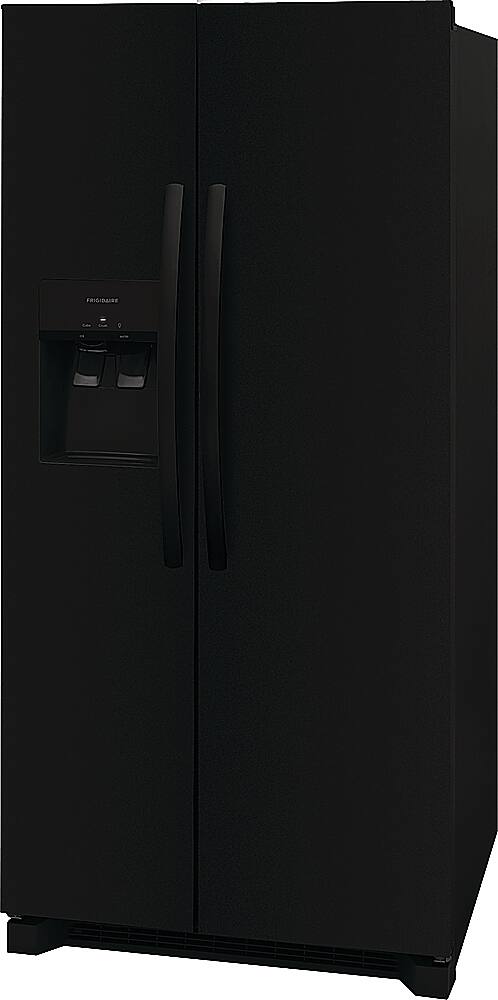 Left. Frigidaire - 22.3 Cu. Ft. Side-by-Side Refrigerator - Black.