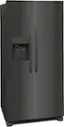 Angle. Frigidaire - 22.3 Cu. Ft. Side-by-Side Refrigerator - Black Stainless Steel.