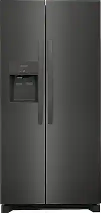 Frigidaire - 22.3 Cu. Ft. Side-by-Side Refrigerator with EvenTemp Cooling System - Black Stainless Steel
