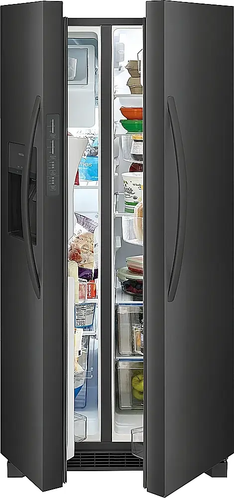 Alt View 4. Frigidaire - 22.3 Cu. Ft. Side-by-Side Refrigerator - Black Stainless Steel.