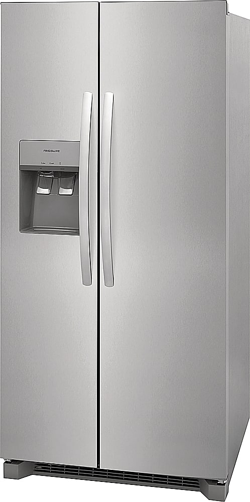 Left View: Frigidaire - 22.3 Cu. Ft. Side-by-Side Refrigerator - Stainless steel