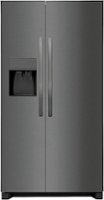 Frigidaire - 25.6 Cu. Ft. Side-by-Side Refrigerator - Black stainless steel - Front_Zoom