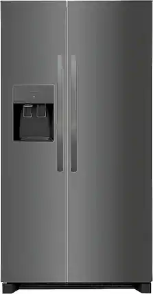 Front. Frigidaire - 25.6 Cu. Ft. Side-by-Side Refrigerator - Black Stainless Steel.