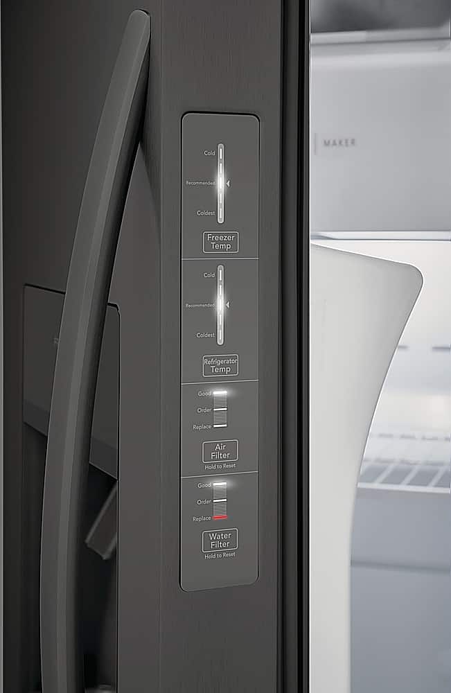 Alt View 16. Frigidaire - 25.6 Cu. Ft. Side-by-Side Refrigerator - Black Stainless Steel.