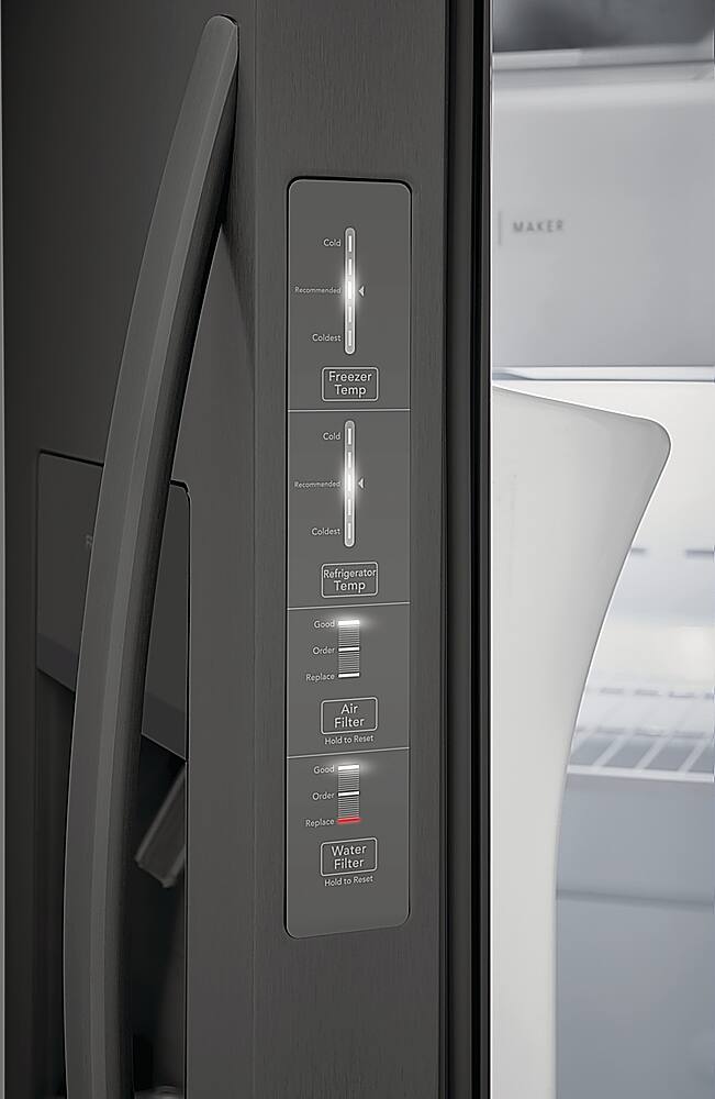 Alt View 16. Frigidaire - 25.6 Cu. Ft. Side-by-Side Refrigerator - Black Stainless Steel.