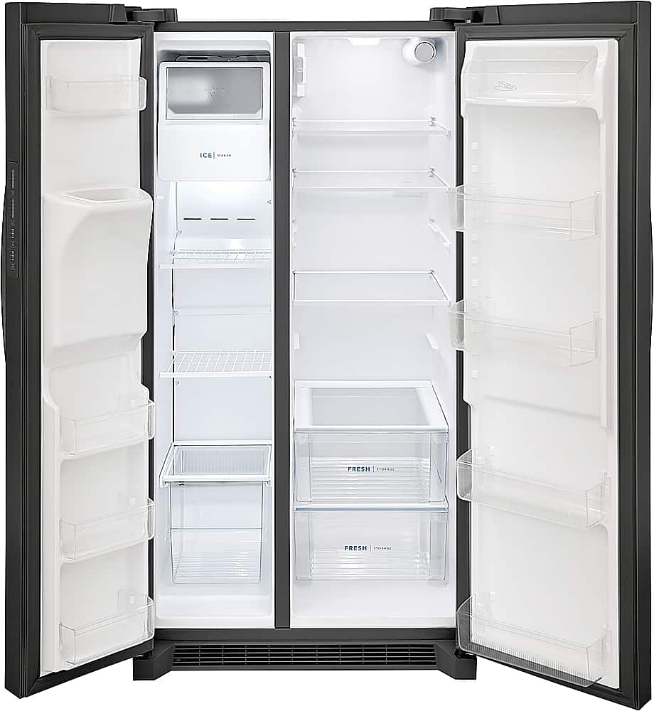 Alt View 2. Frigidaire - 25.6 Cu. Ft. Side-by-Side Refrigerator - Black Stainless Steel.
