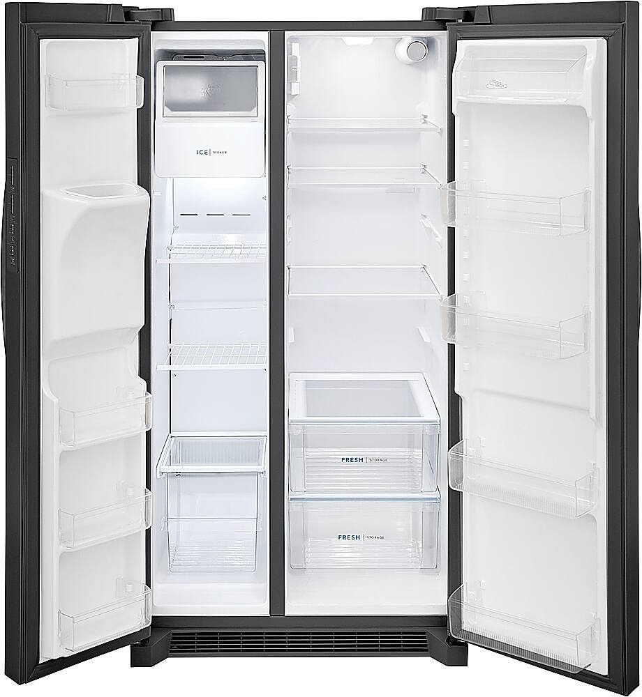 Alt View 2. Frigidaire - 25.6 Cu. Ft. Side-by-Side Refrigerator - Black Stainless Steel.