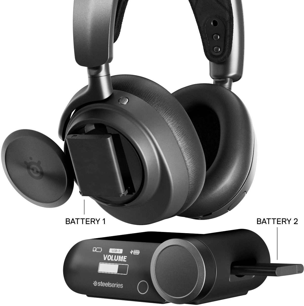  SteelSeries Arctis Nova Pro Wireless Multi-System Gaming  Headset - Premium Hi-Fi Drivers - Active Noise Cancellation - Infinity  Power - ClearCast Mic (Renewed) : Video Games