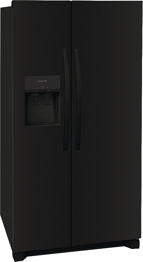 Angle View: Frigidaire - 25.6 Cu. Ft. Side-by-Side Refrigerator - Black