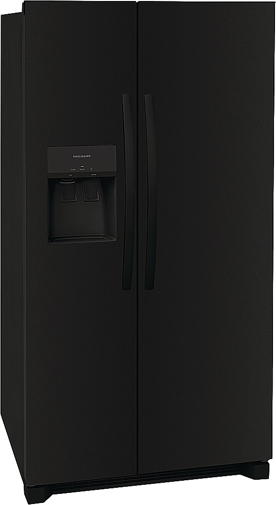 Angle. Frigidaire - 25.6 Cu. Ft. Side-by-Side Refrigerator - Black.