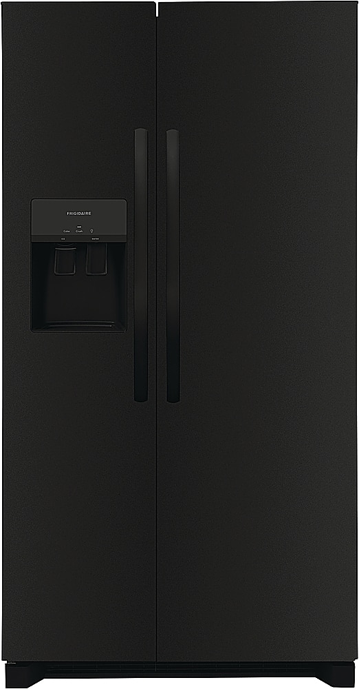Front. Frigidaire - 25.6 Cu. Ft. Side-by-Side Refrigerator - Black.